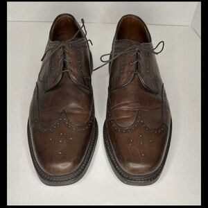 Excellent Allen Edmonds Hudson Wingtip Brogue Oxford Brown Leather 10EEE